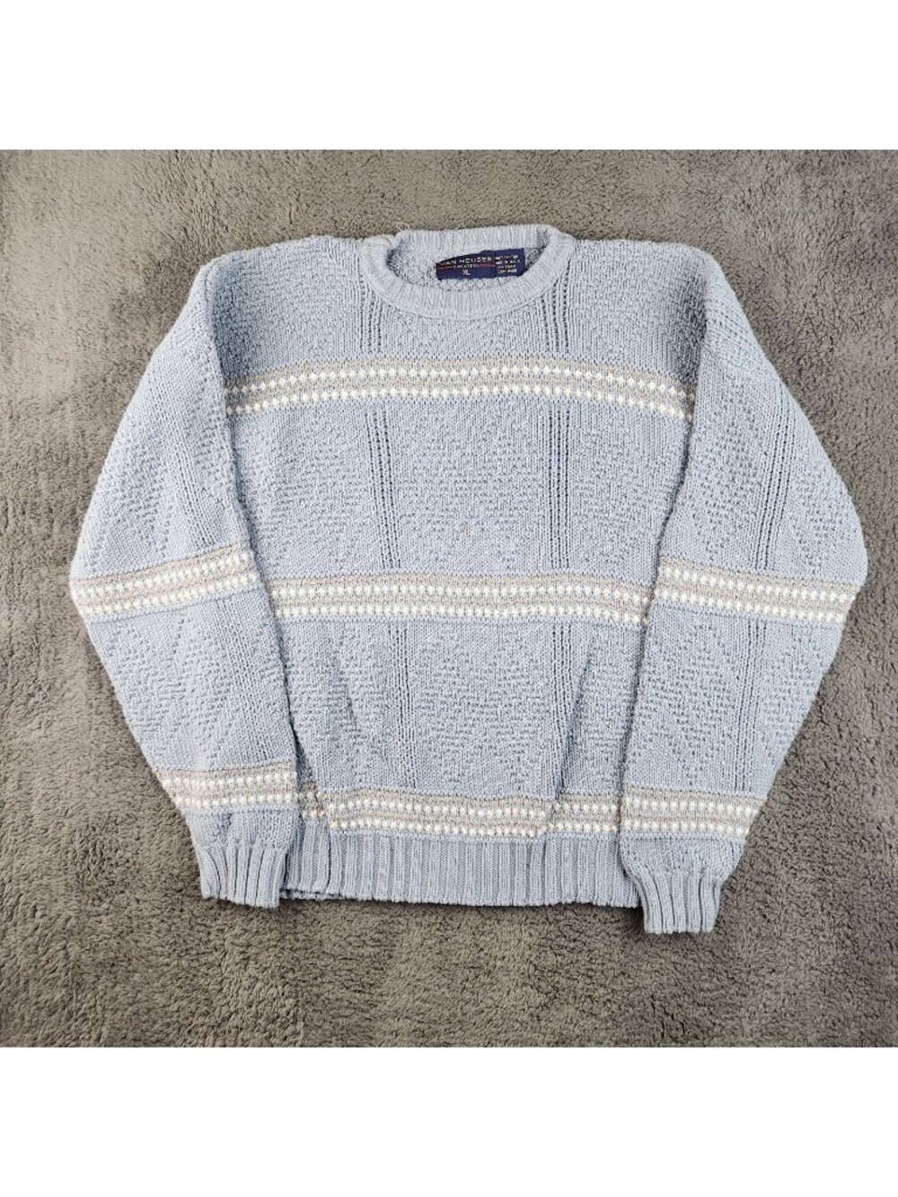 VTG 90's Crew Neck Pullover Sweater Men's Extra Large USA Made Preppy Acadamia